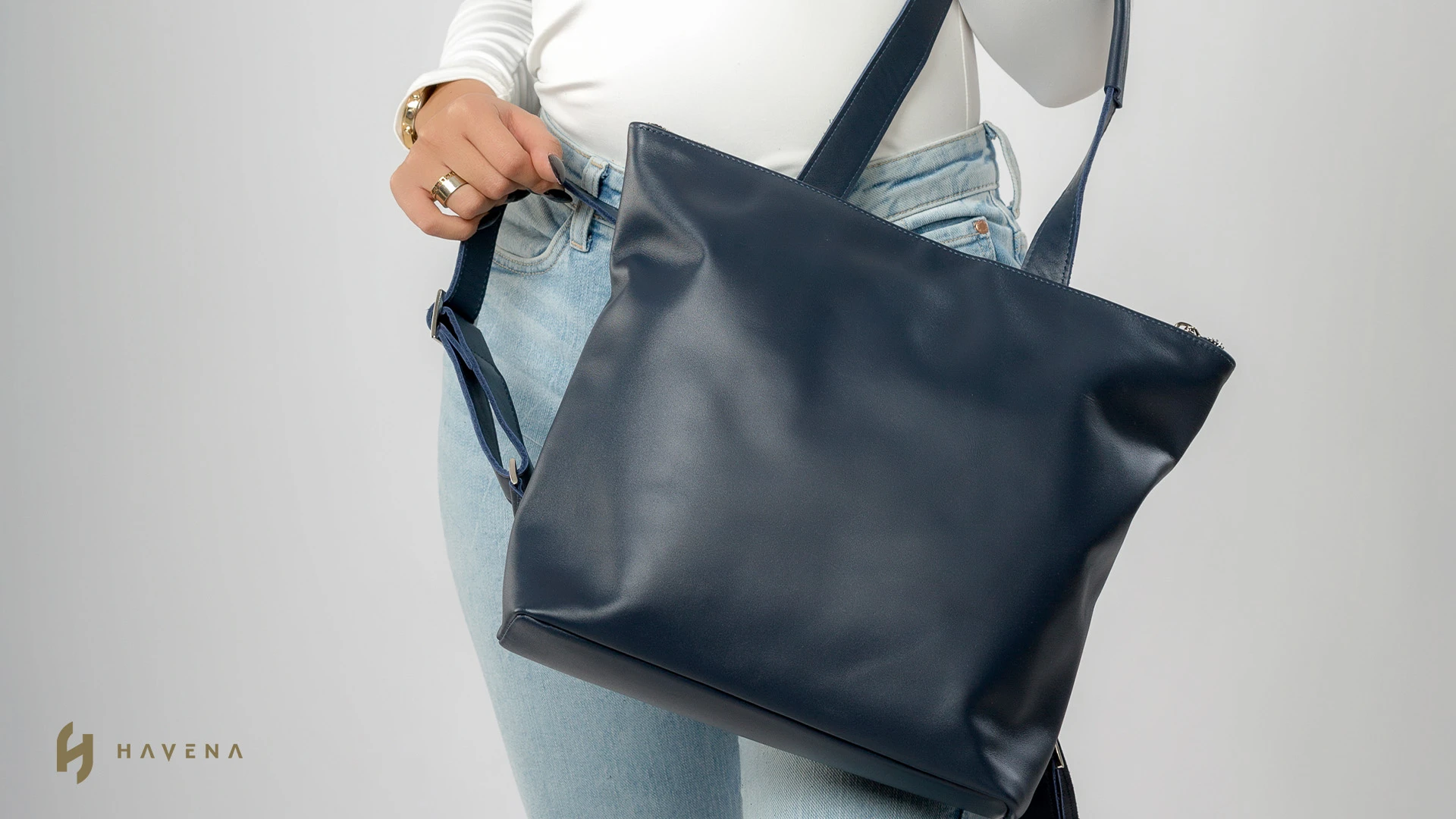 Damen-Lederrucksack mit Handtaschenfunktion